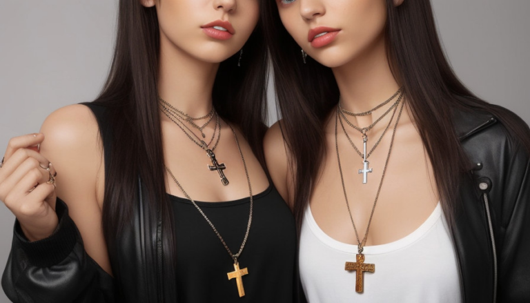 Symbolism Behind Girls Wearing Double Cross Necklaces